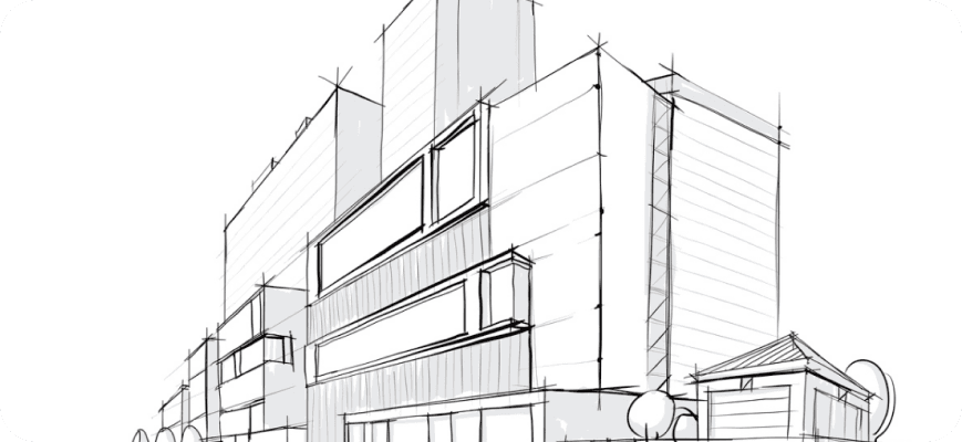 Company Building Illustration